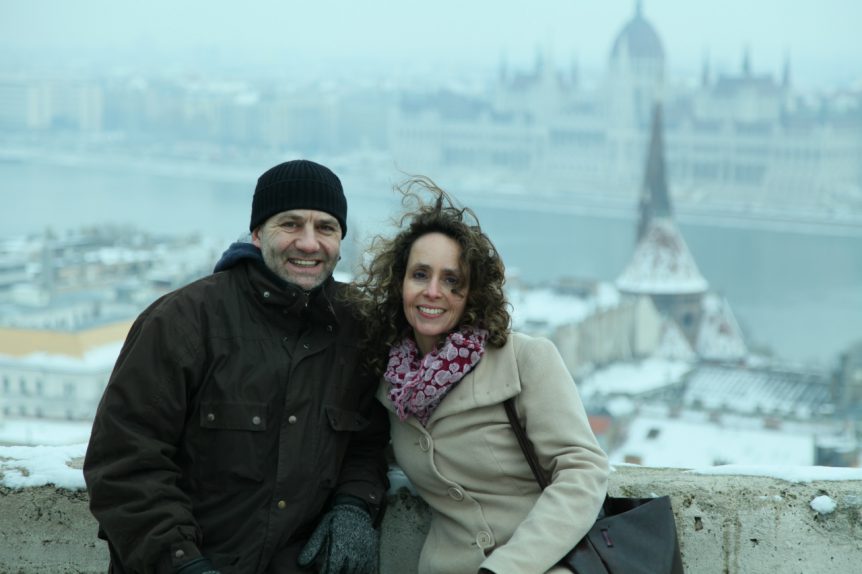 François en Olga in Boedapest, jan. 2014. We gaan de Lenbach ophalen!