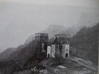Wehrburg in de steigers, rond 1898